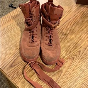 Nike Air Force One Combat Boots Dusty Peach